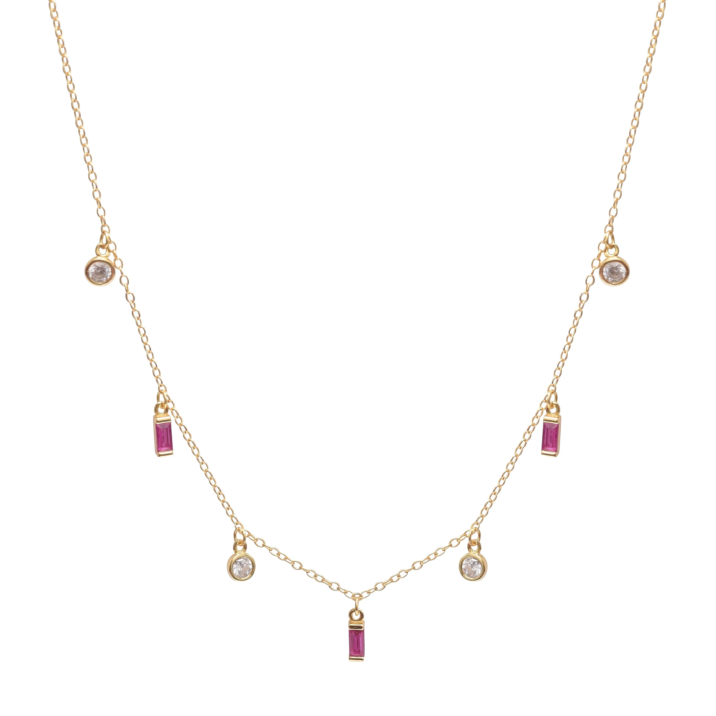 Lola Pink Crystal Necklace