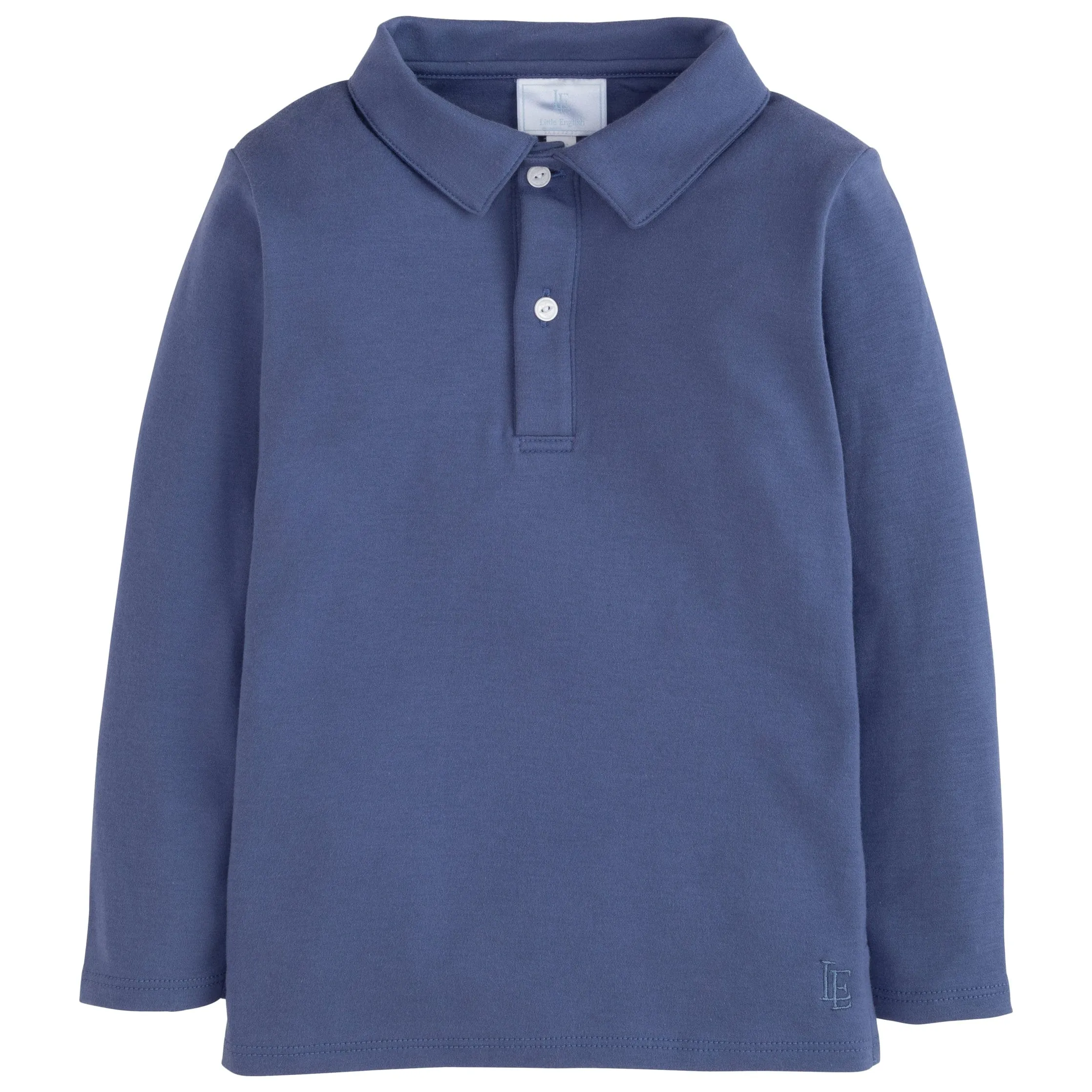 Long Sleeve Polo - Gray Blue