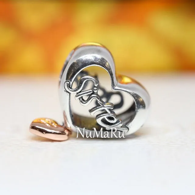 Love You Sister Heart Charm 782244C00