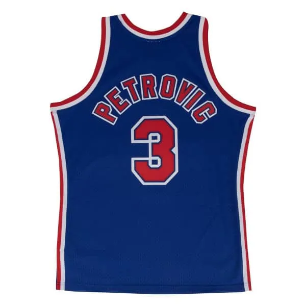 M&N NBA Swingman Jersey New Jersey Nets Road 1992-93 Drazen Petrovic