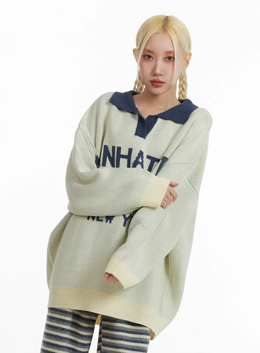 Manhattan Oversized Knit Sweater IF408