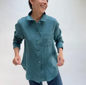 Mill Valley | Boyfriend Button Down in Teal