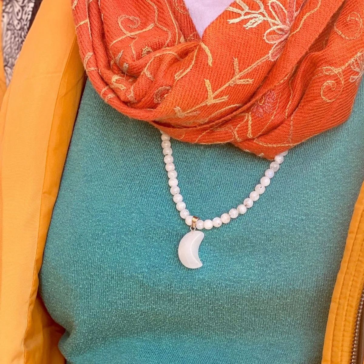 Moonstone Lunar Energy Necklace for Healing