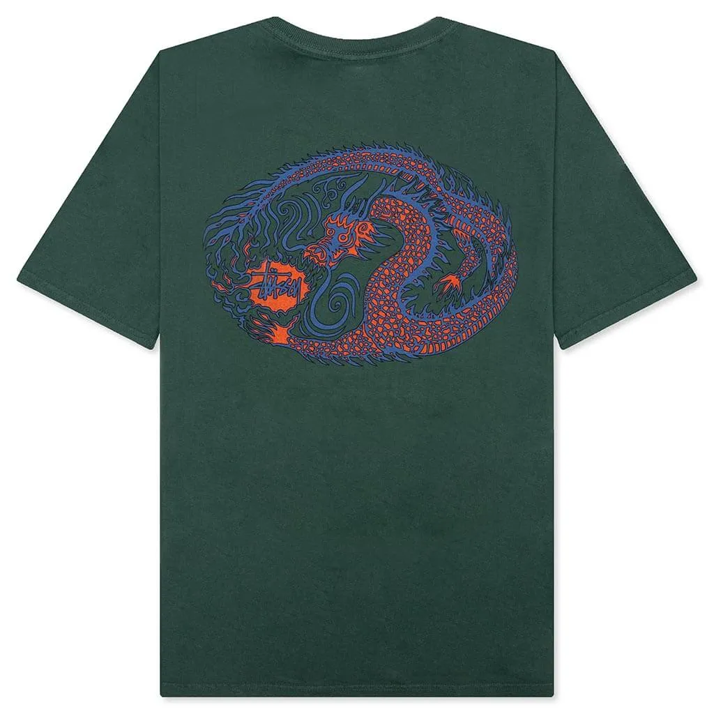 Mosaic Dragon Pigment Dyed Tee - Forest