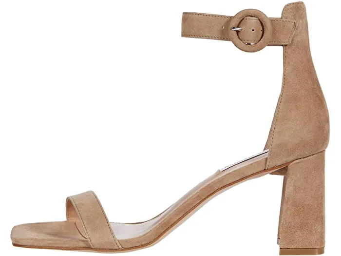 Natural suede Reverie sandal heel