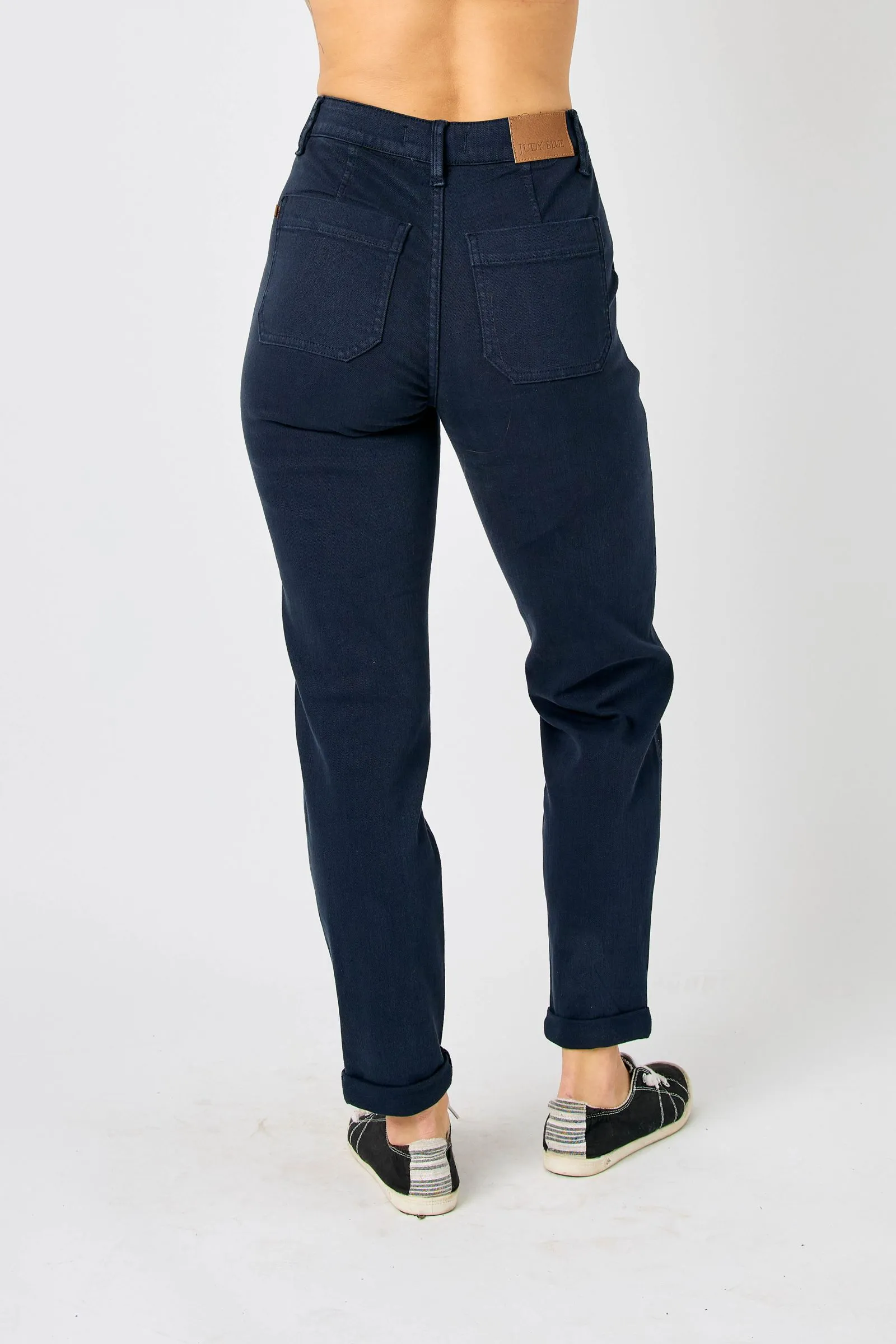 Navy HW Garment Dyed Cuffed Joggers