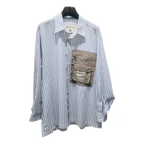 OLDISM OLD/SM  PATCH STRIPE SHIRT-LIGHT BLUE