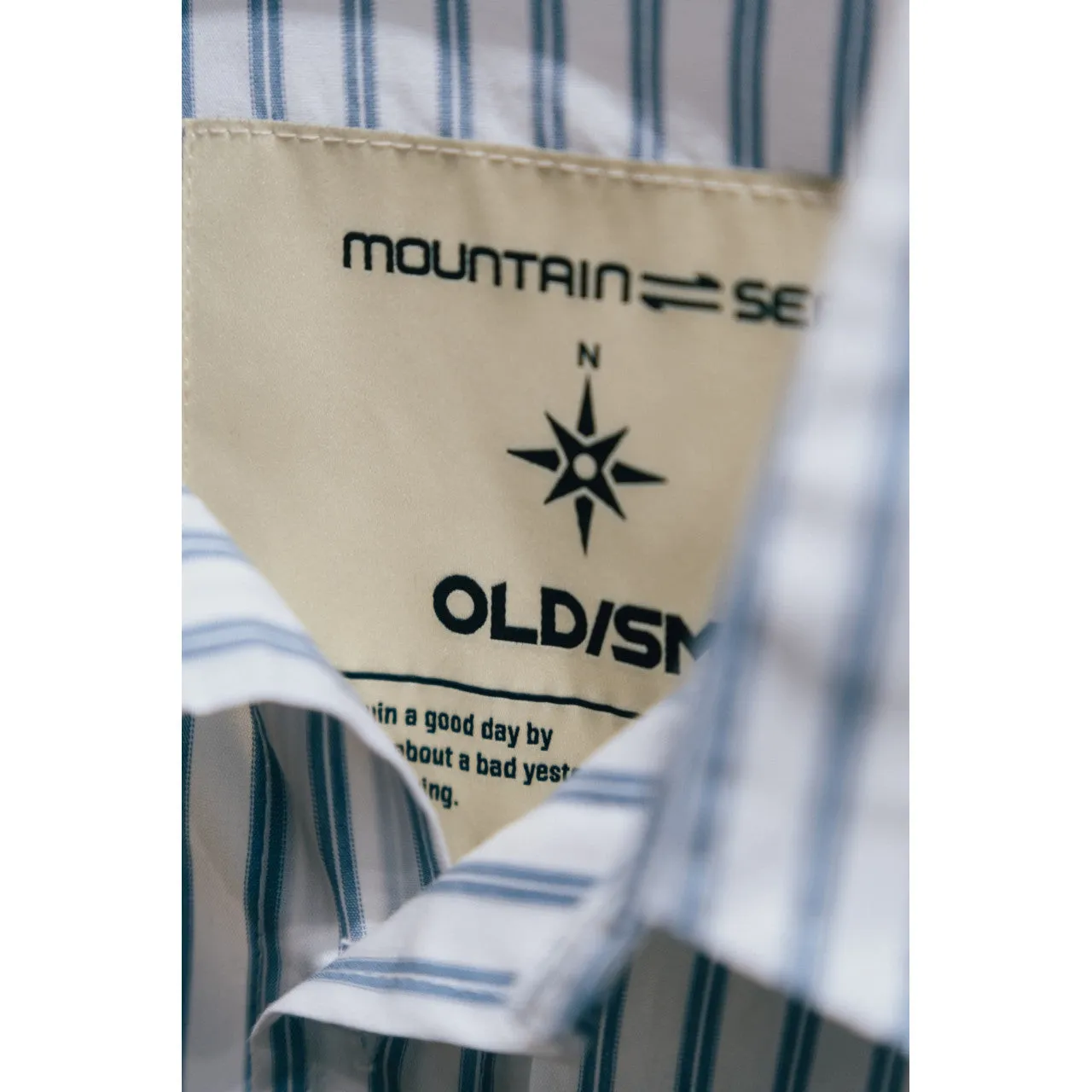 OLDISM OLD/SM  PATCH STRIPE SHIRT-LIGHT BLUE