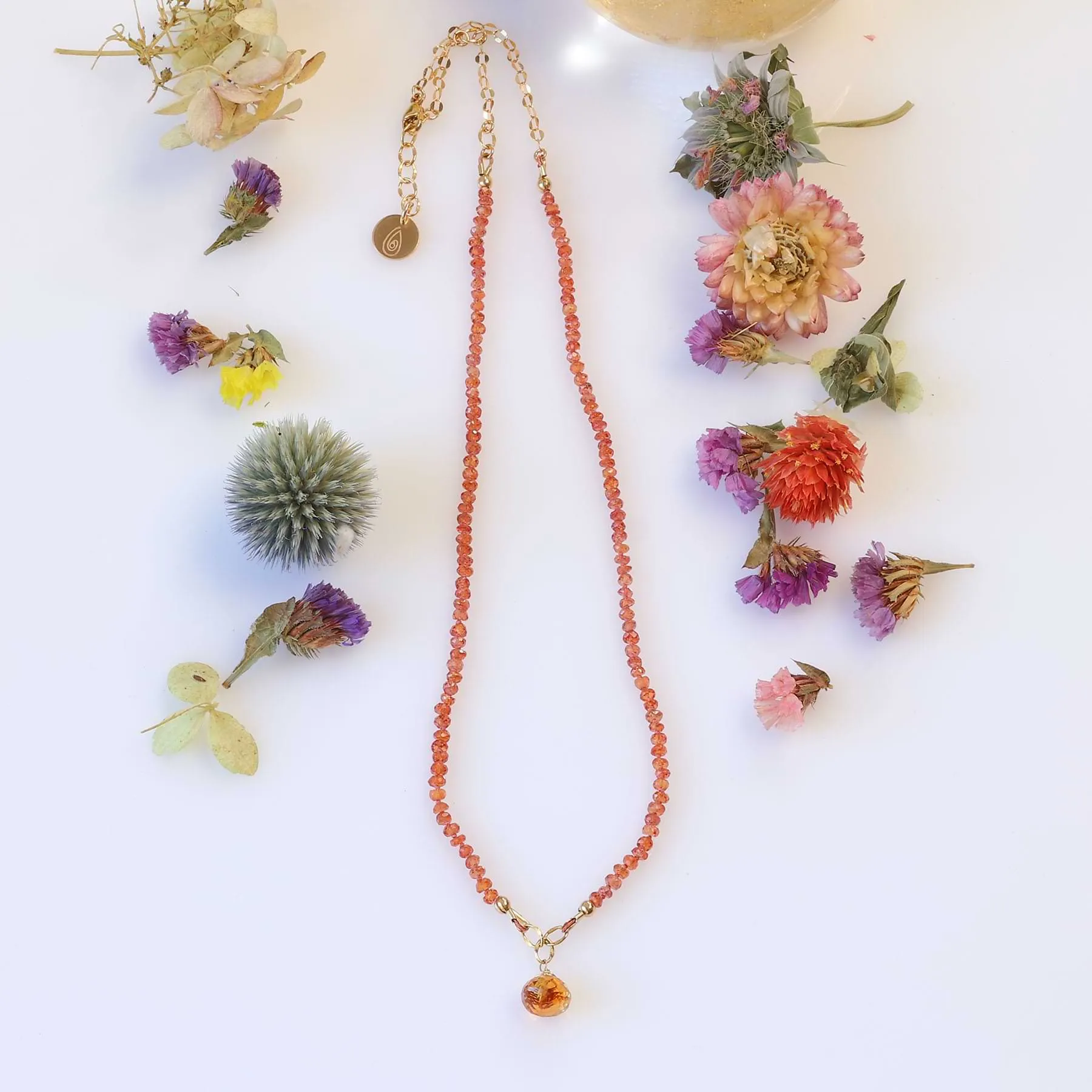 Orange Burst - Padparadscha Necklace