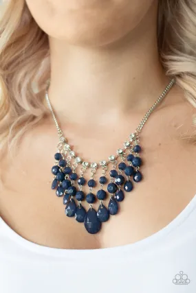 Paparazzi Accessories - Social Network #L814 - Blue Necklace