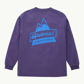 Peak LS Tee - Purple Pigment