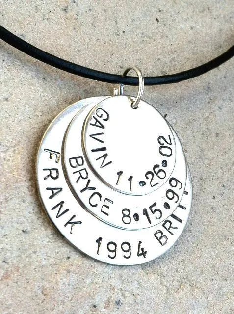 Personalized Men's Necklace, Christmas Gifts For Dad