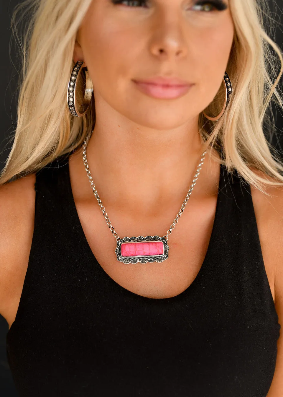 Pink Bar Necklace