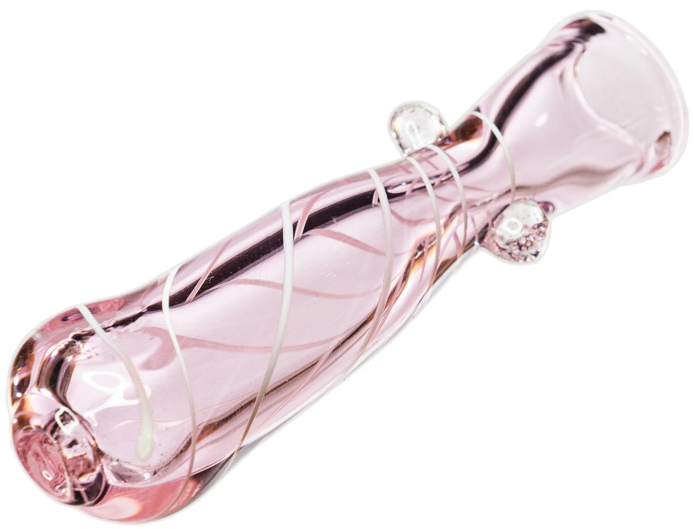 Pink Bow Glass Chillum