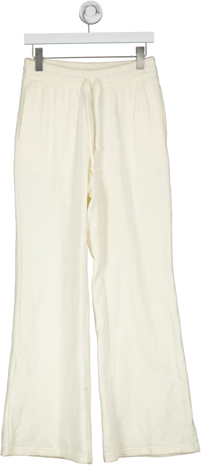 Pink Victoria's Secret Cream Wide Leg Joggers UK M