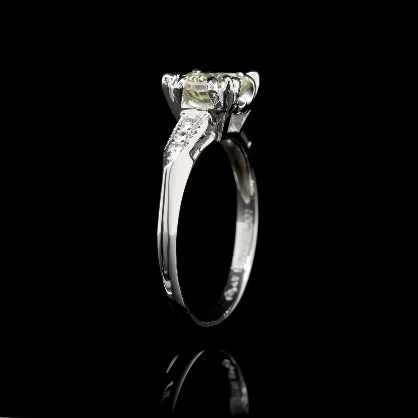 Platinum Estate Diamond Engagement Ring