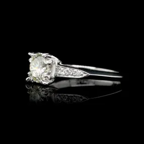 Platinum Estate Diamond Engagement Ring