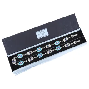 Prada Art Deco Crystal and Resin Geometric Jewelled Bag Strap - Turquoise