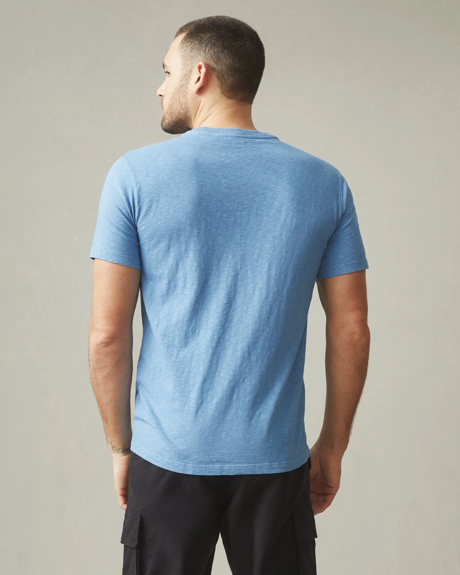 Premium Slub Crew Tee - Allure Blue