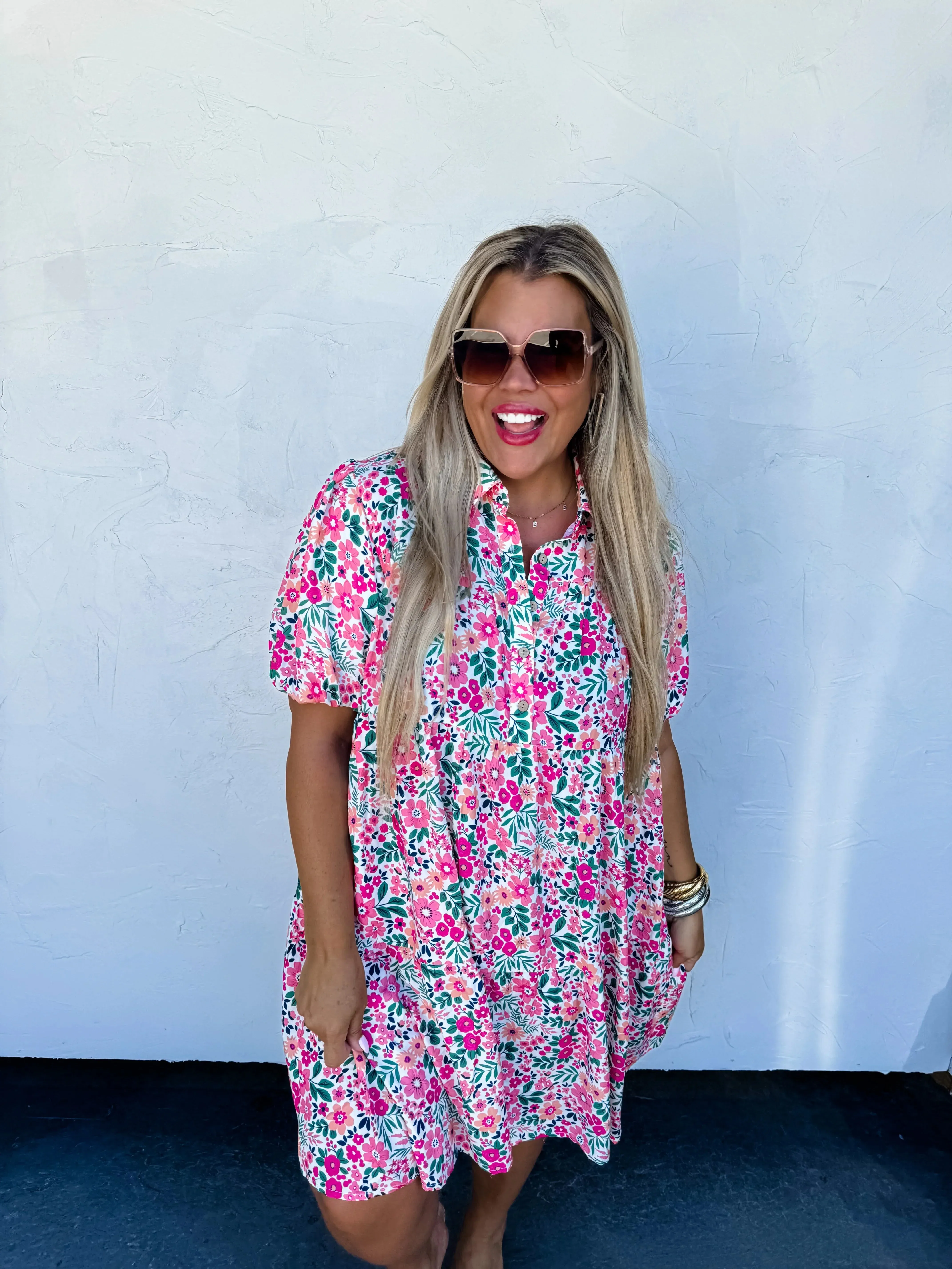 PREORDER: Summer Blooms Floral Dress in Two Colors (Ships Early July)