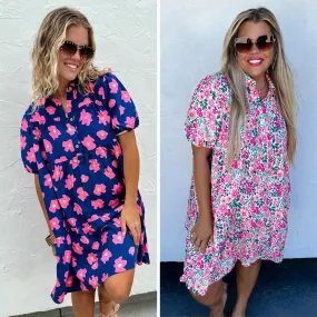 PREORDER: Summer Blooms Floral Dress in Two Colors (Ships Early July)