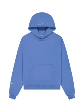 Prior Embroidery Logo Oversized Hoodie Faded Azure