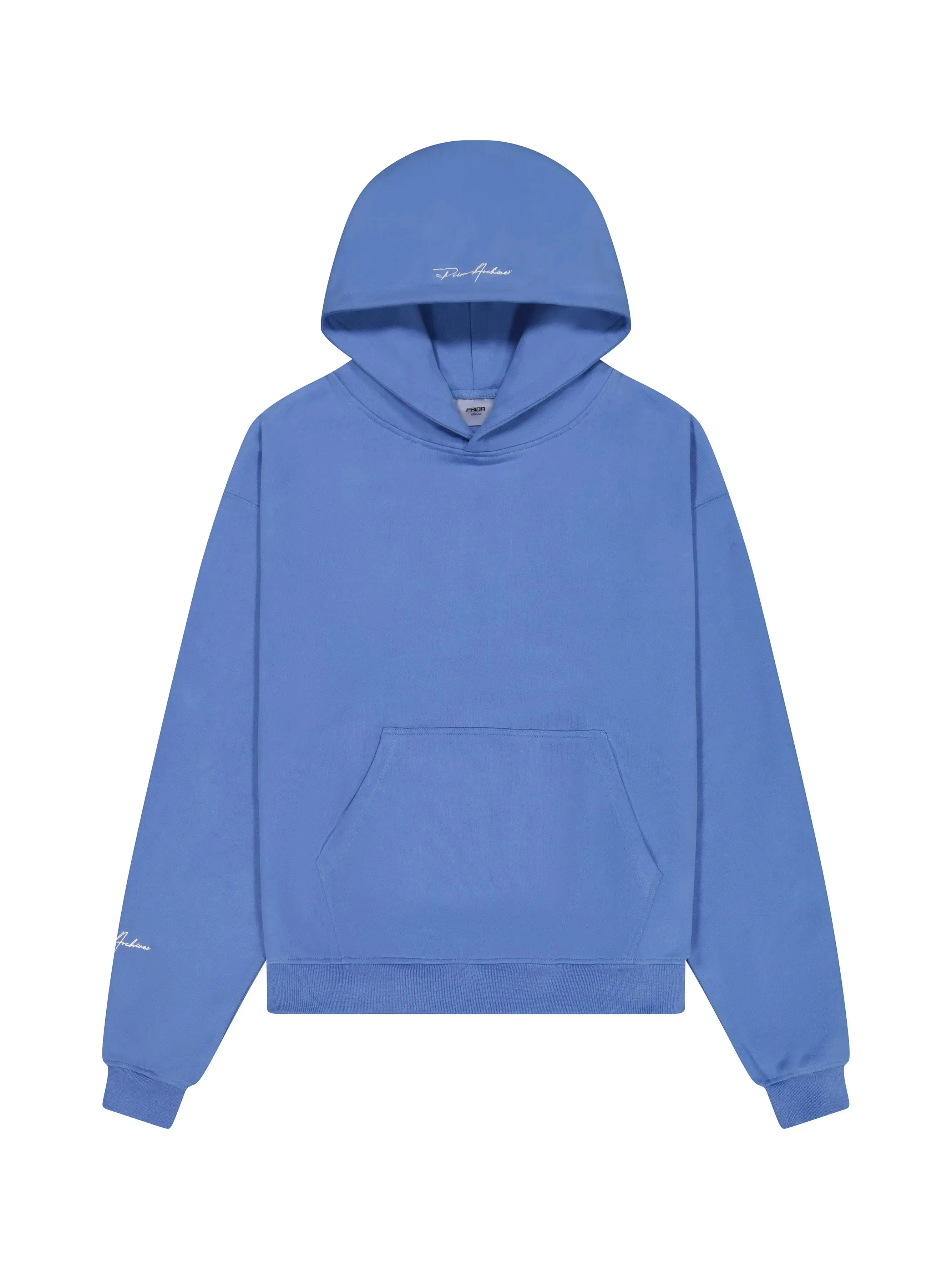 Prior Embroidery Logo Oversized Hoodie Faded Azure