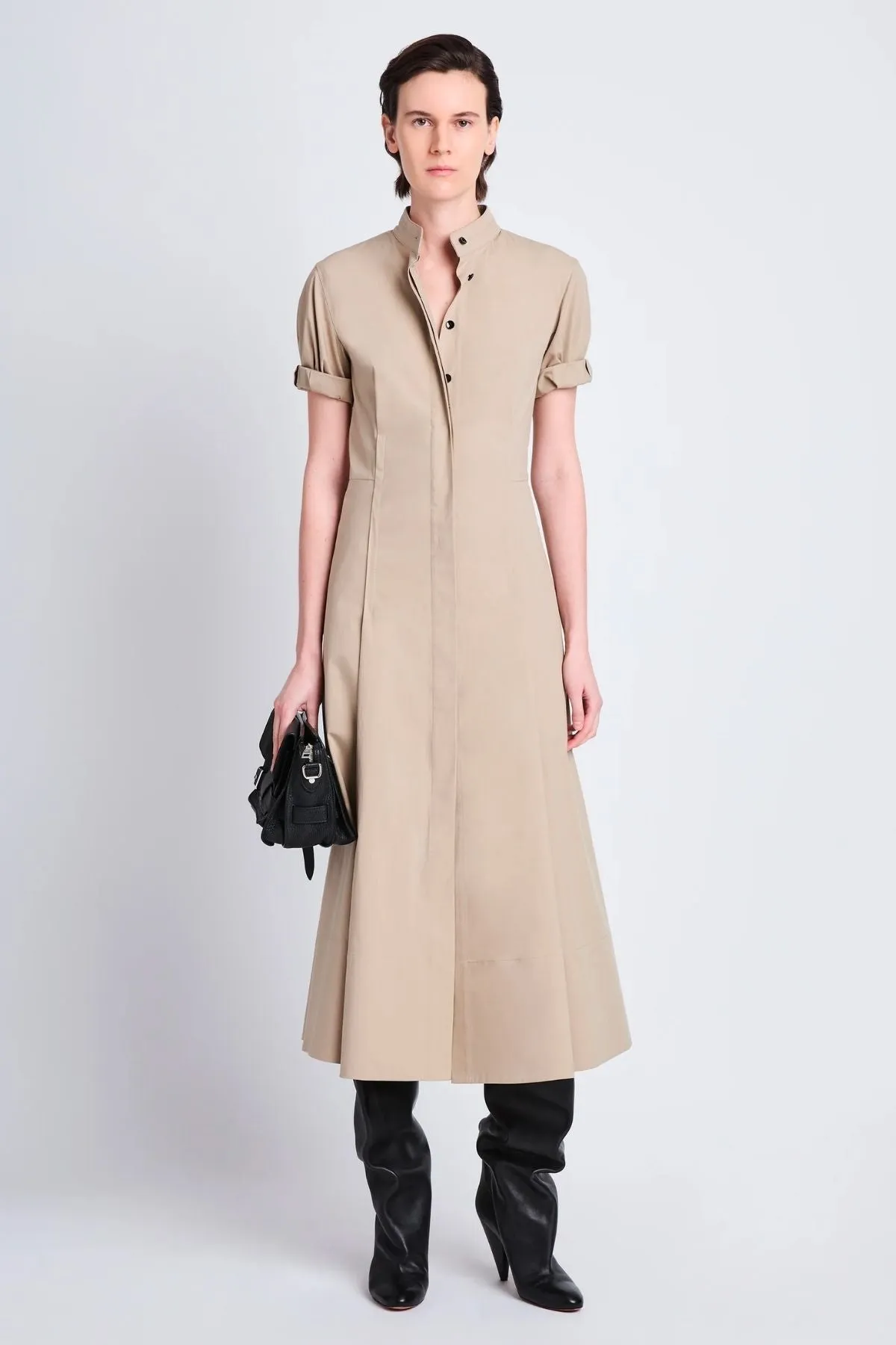 Proenza Schouler Tracey Cotton Shirtdress - Khaki