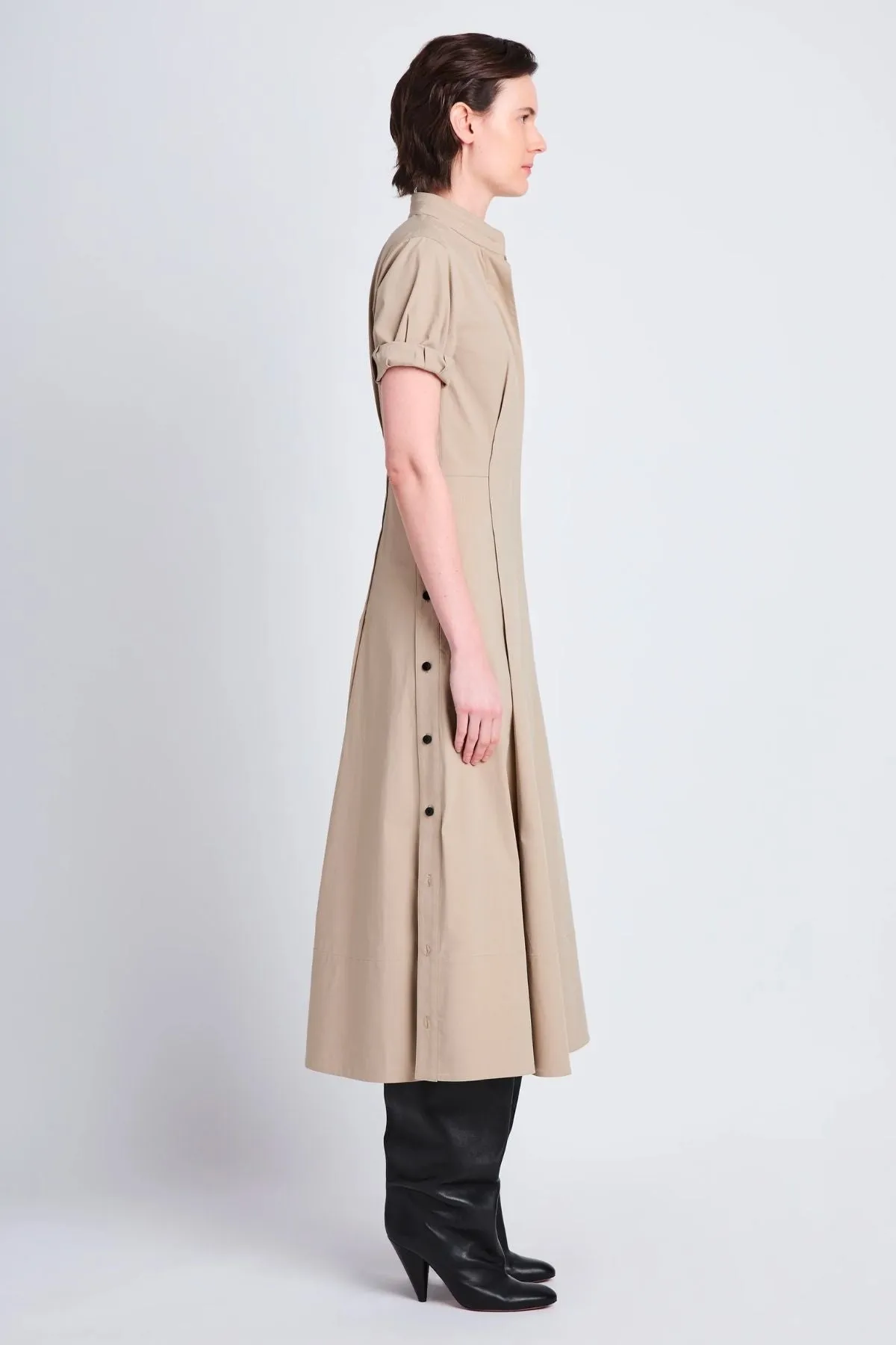 Proenza Schouler Tracey Cotton Shirtdress - Khaki