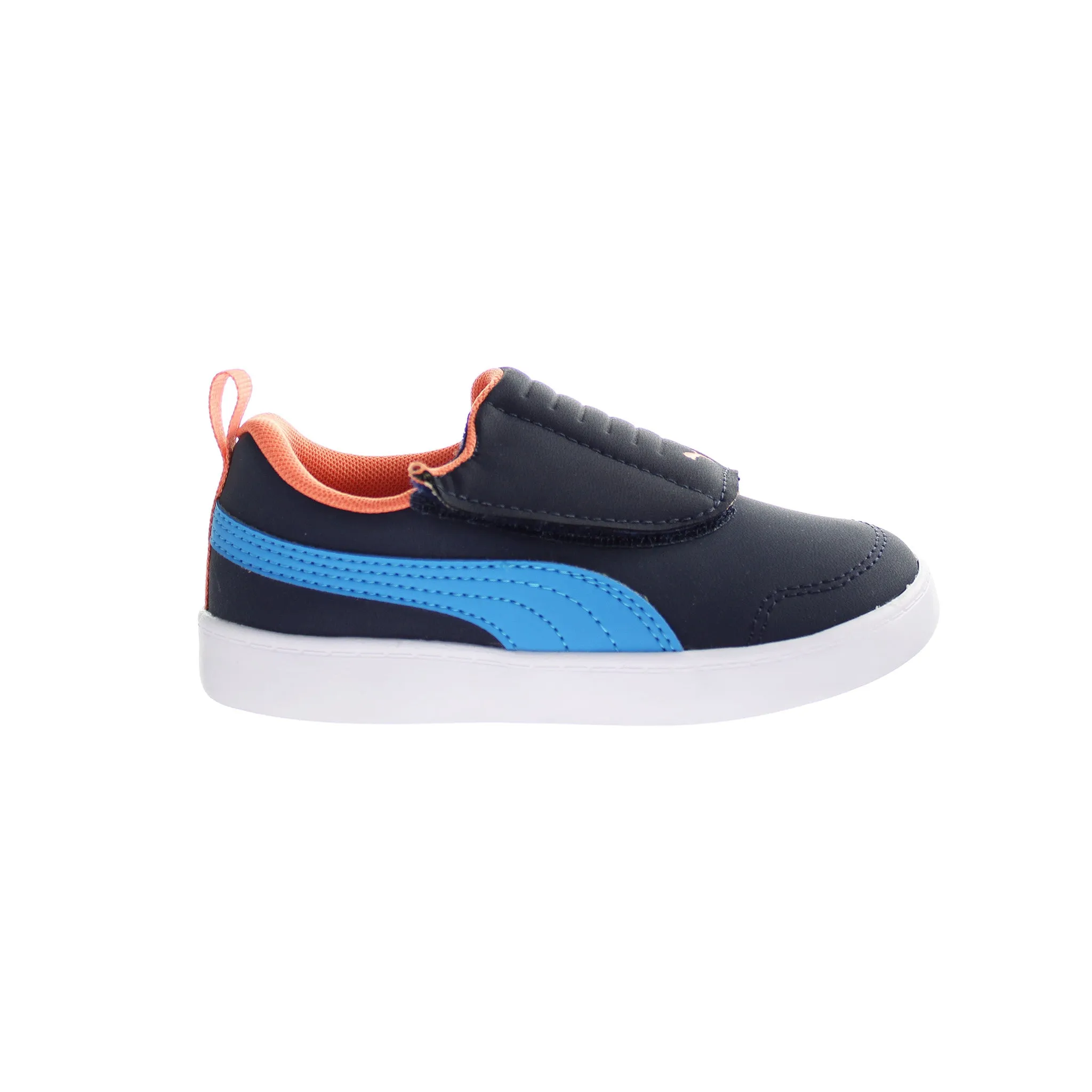 Puma Courtflex v2 Padded V Kids Navy Trainers