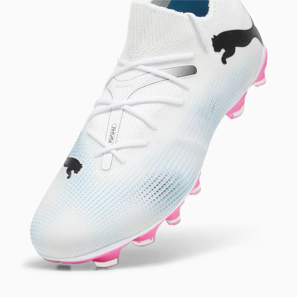 Puma Future 7 Match FG/AG Football Boots (White/Black/Poison Pink)