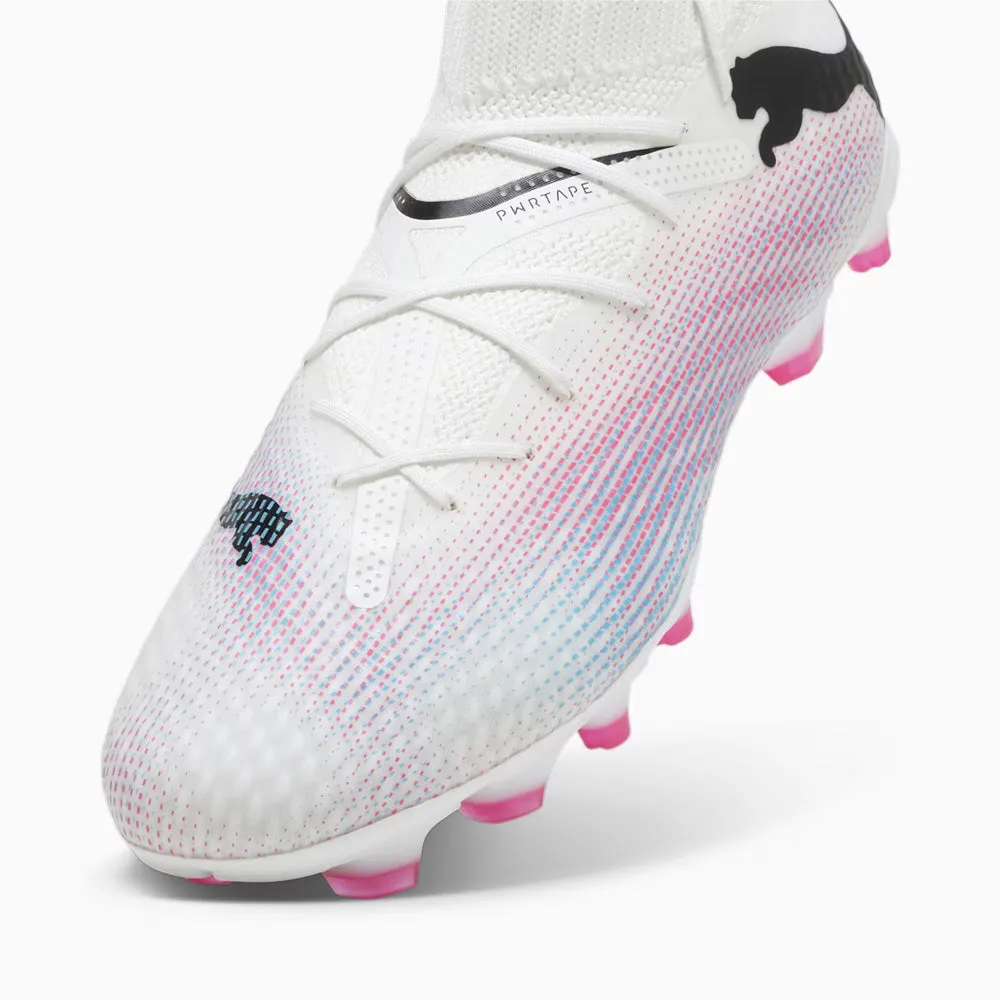 Puma Future 7 Pro FG/AG Football Boots (White/Black/Poison Pink)