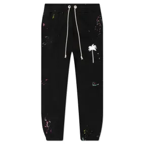 PXP Painted Sweatpants - Black/White