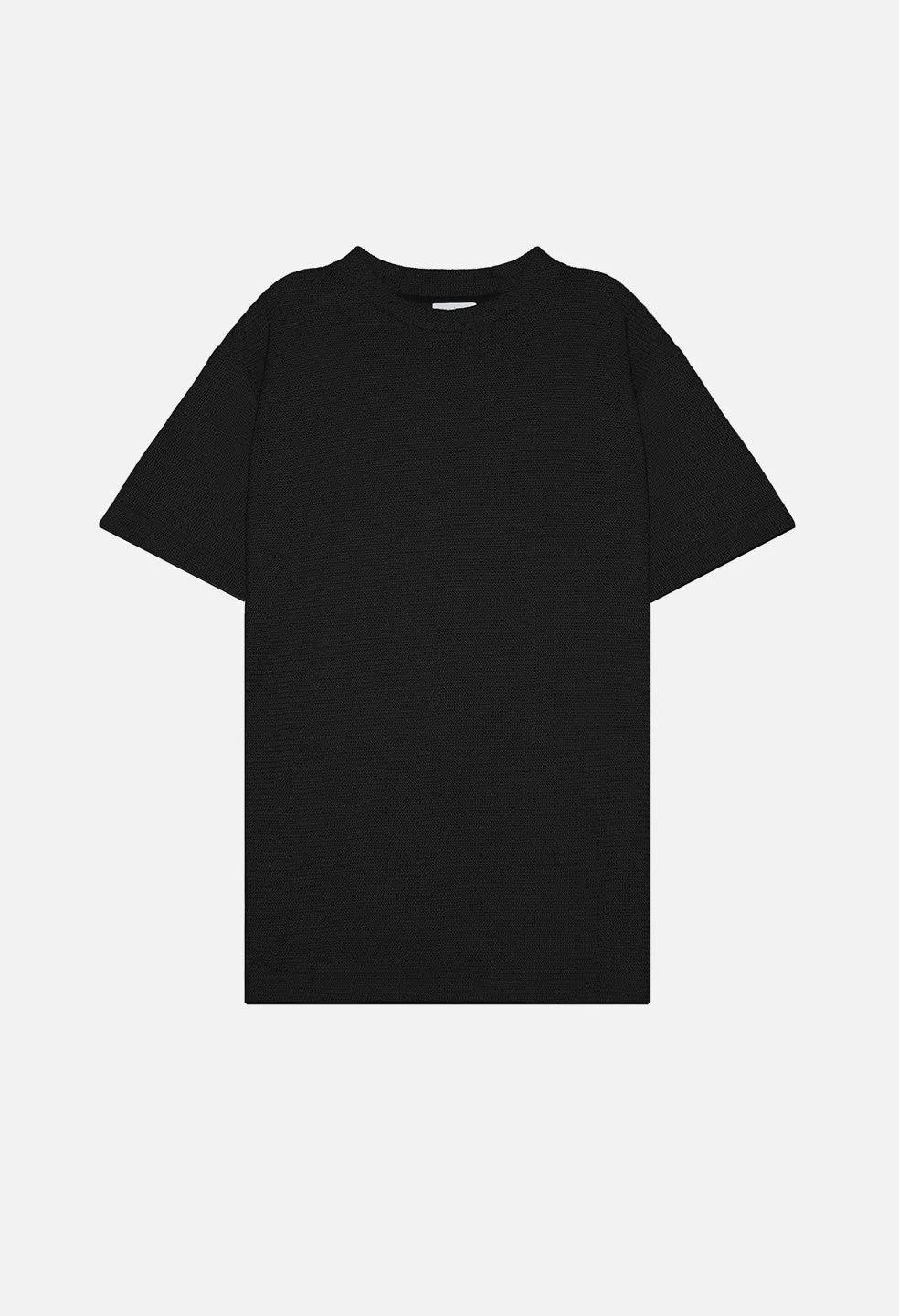 Raschel Mock Tee / Black