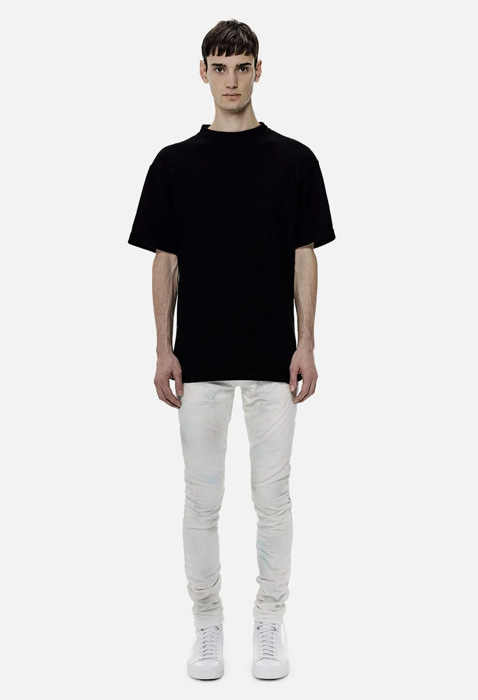 Raschel Mock Tee / Black