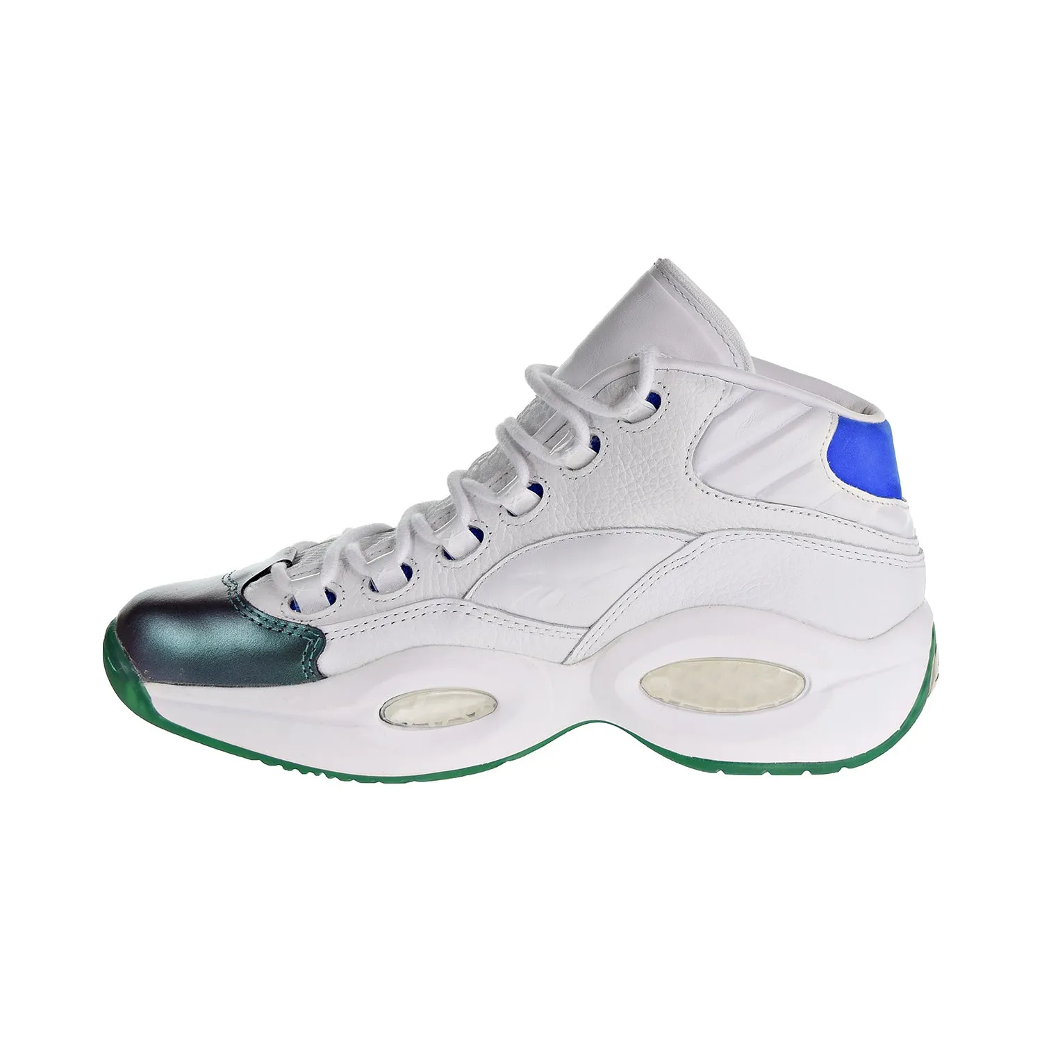 Reebok Question Mid Curren$y "Jet Life" Men's Shoes Stem Green/Vital Blue/White