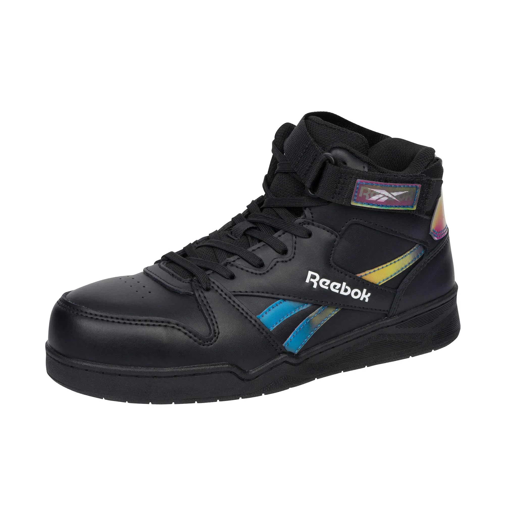 Reebok Work Womens BB4500 High Top Composite Toe Black Holographic Spectrum