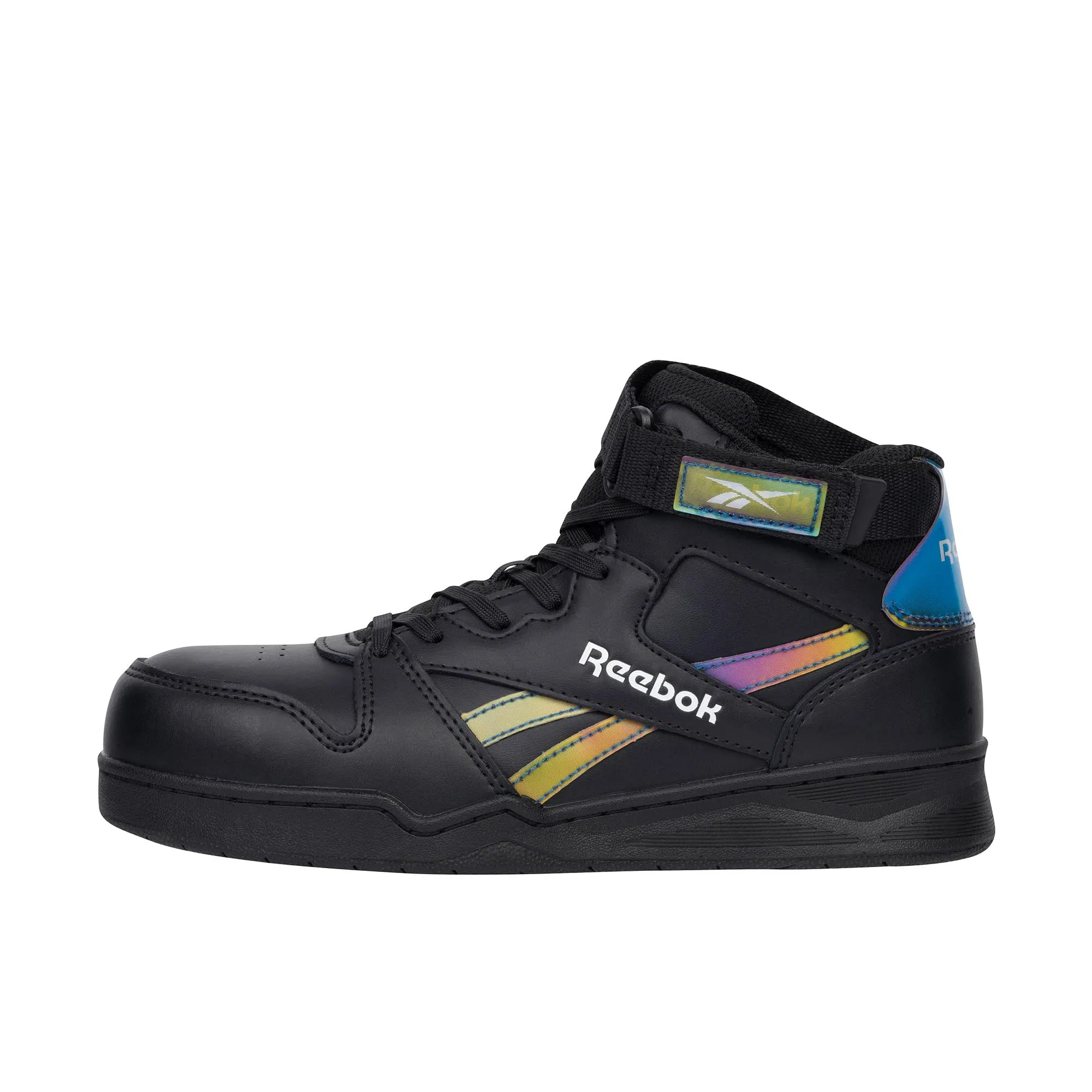 Reebok Work Womens BB4500 High Top Composite Toe Black Holographic Spectrum