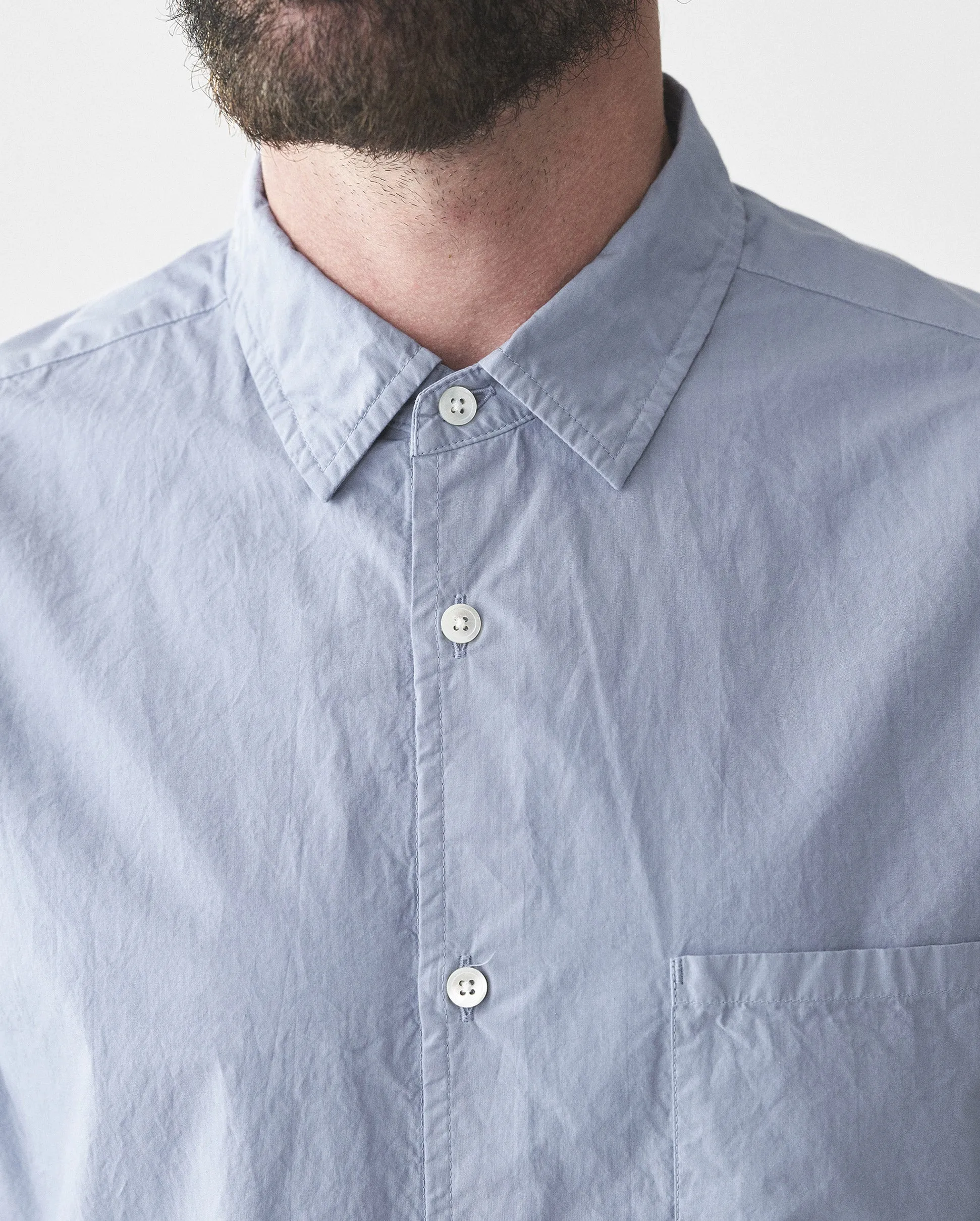 REGULAR OC COLLAR SHIRT / SAXE