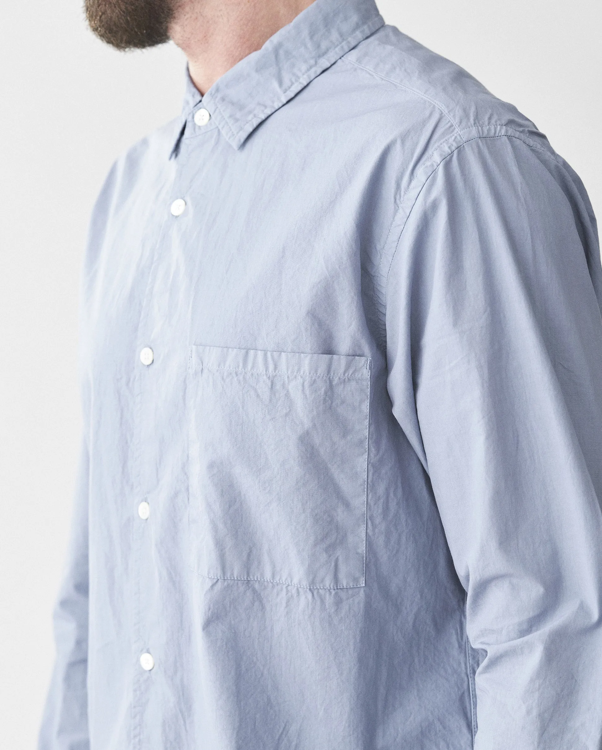 REGULAR OC COLLAR SHIRT / SAXE