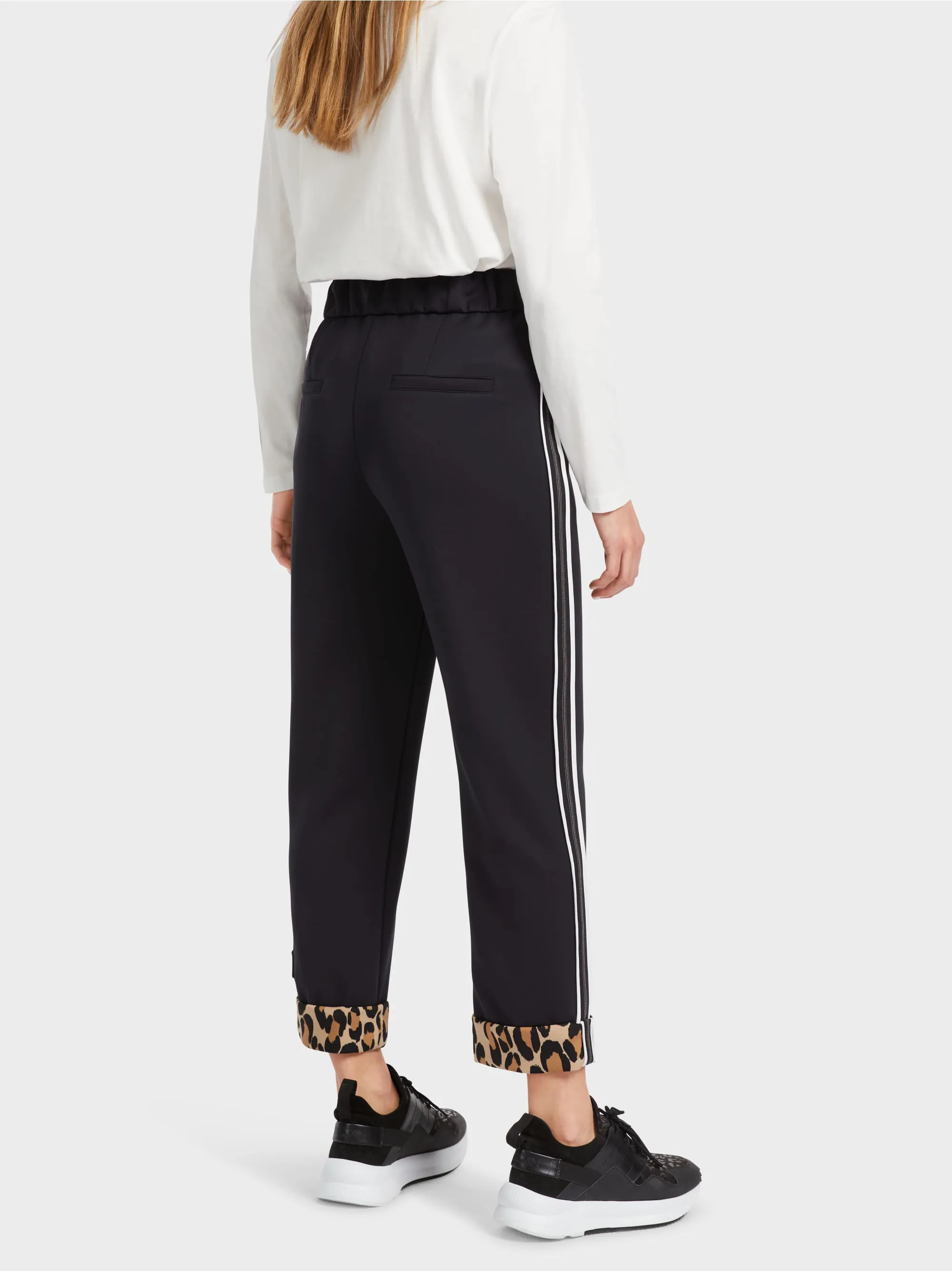 RESITA PANTS WITH ANIMAL PRINT BRAID