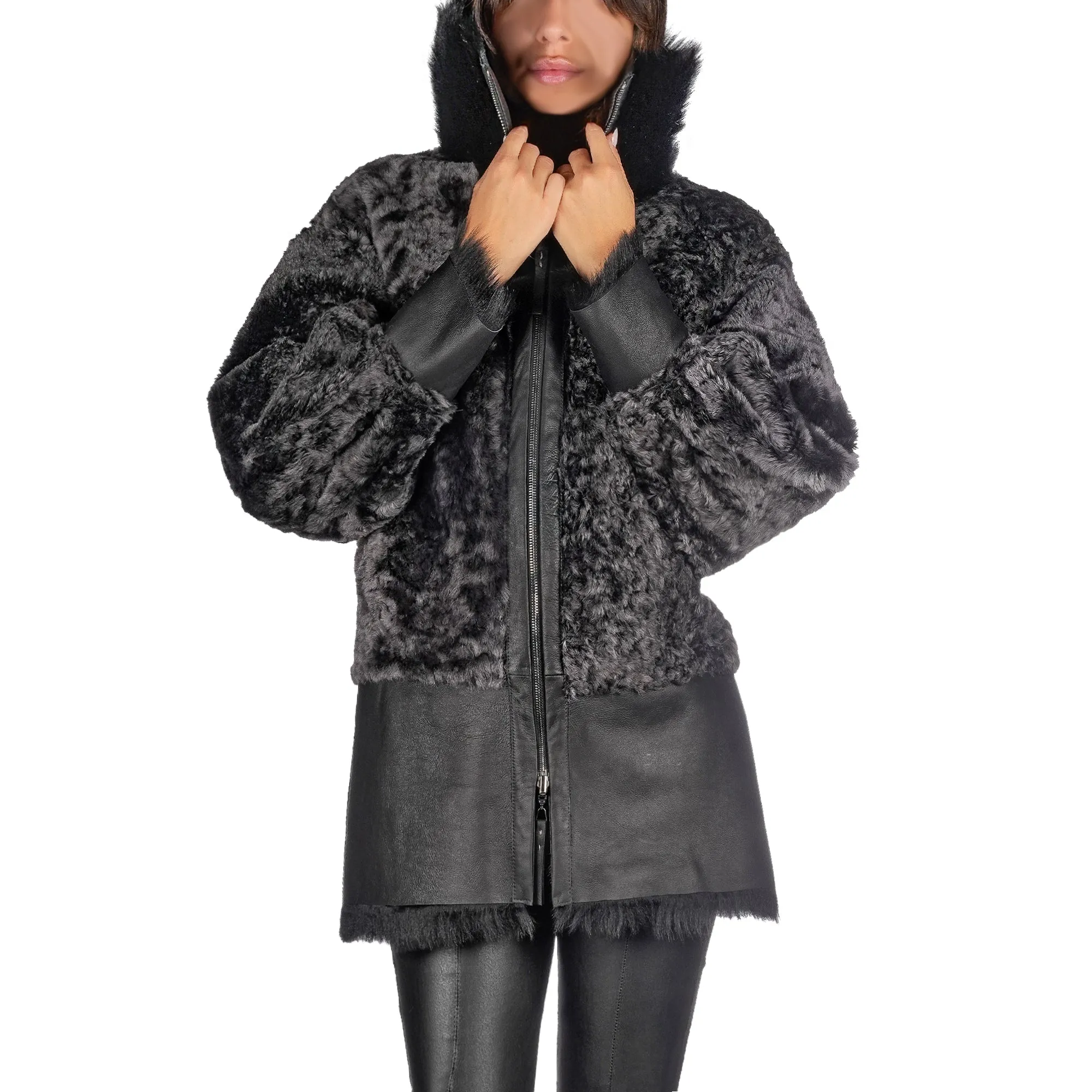 Reversible Shearling Jacket Pacaja Black