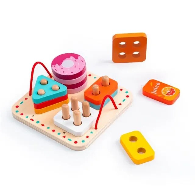 Robotime Wooden Montessori Educational Toys Gift For Children Kids Early Learning Shape Sorting Game Match Board