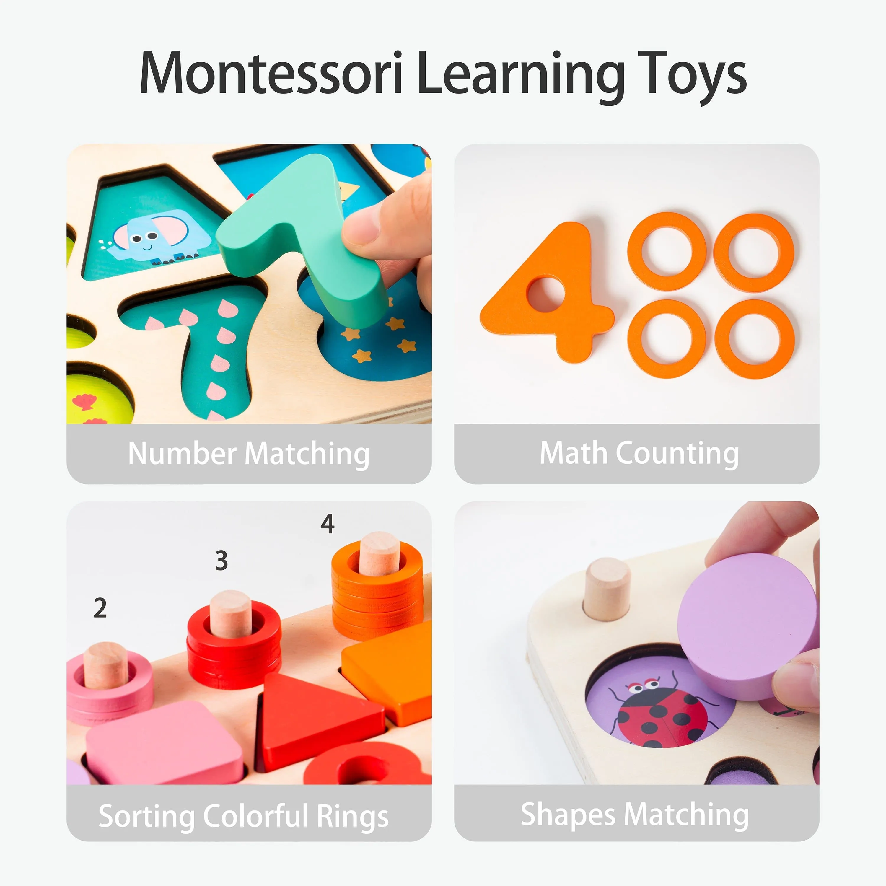 Robotime Wooden Montessori Educational Toys Gift For Children Kids Early Learning Shape Sorting Game Match Board