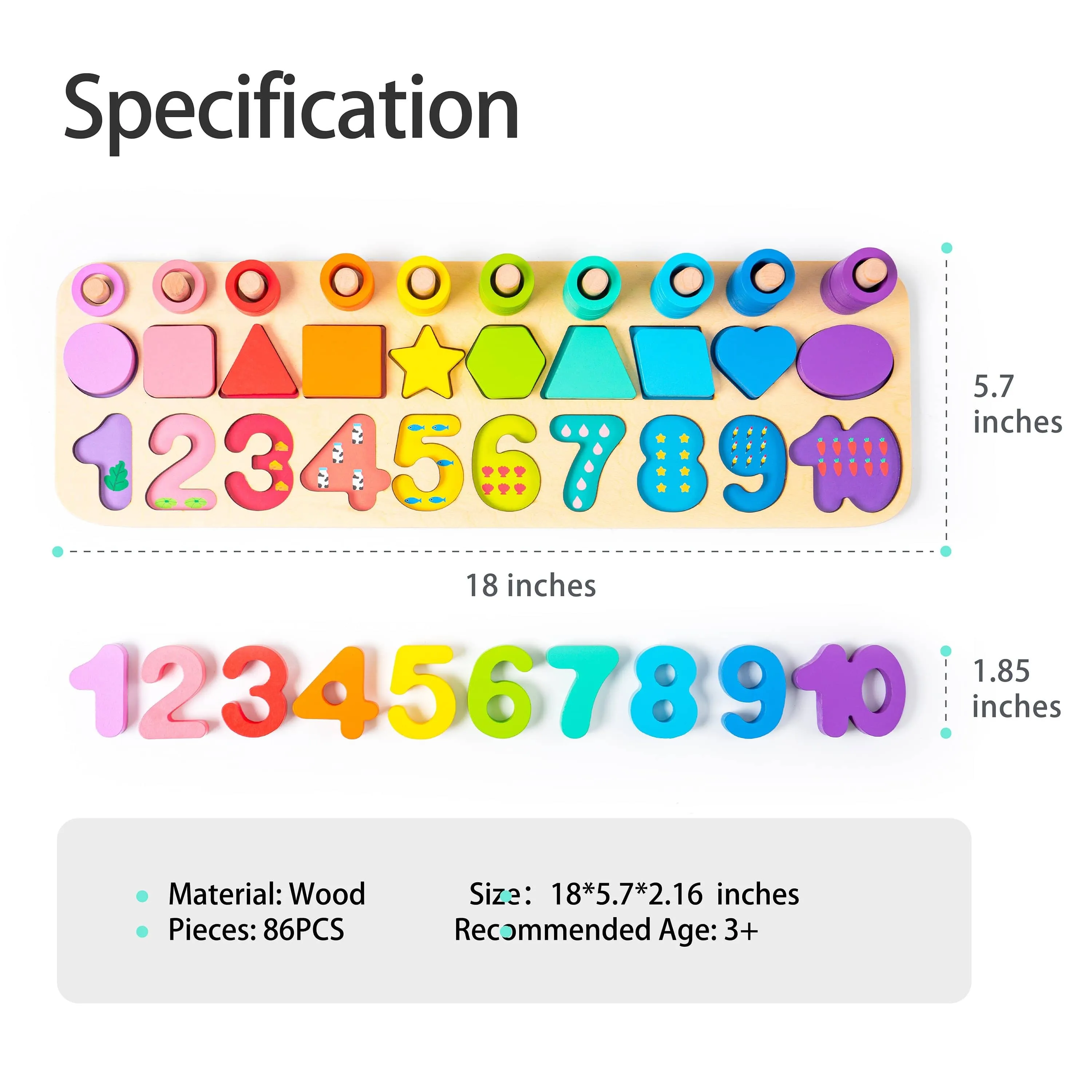 Robotime Wooden Montessori Educational Toys Gift For Children Kids Early Learning Shape Sorting Game Match Board