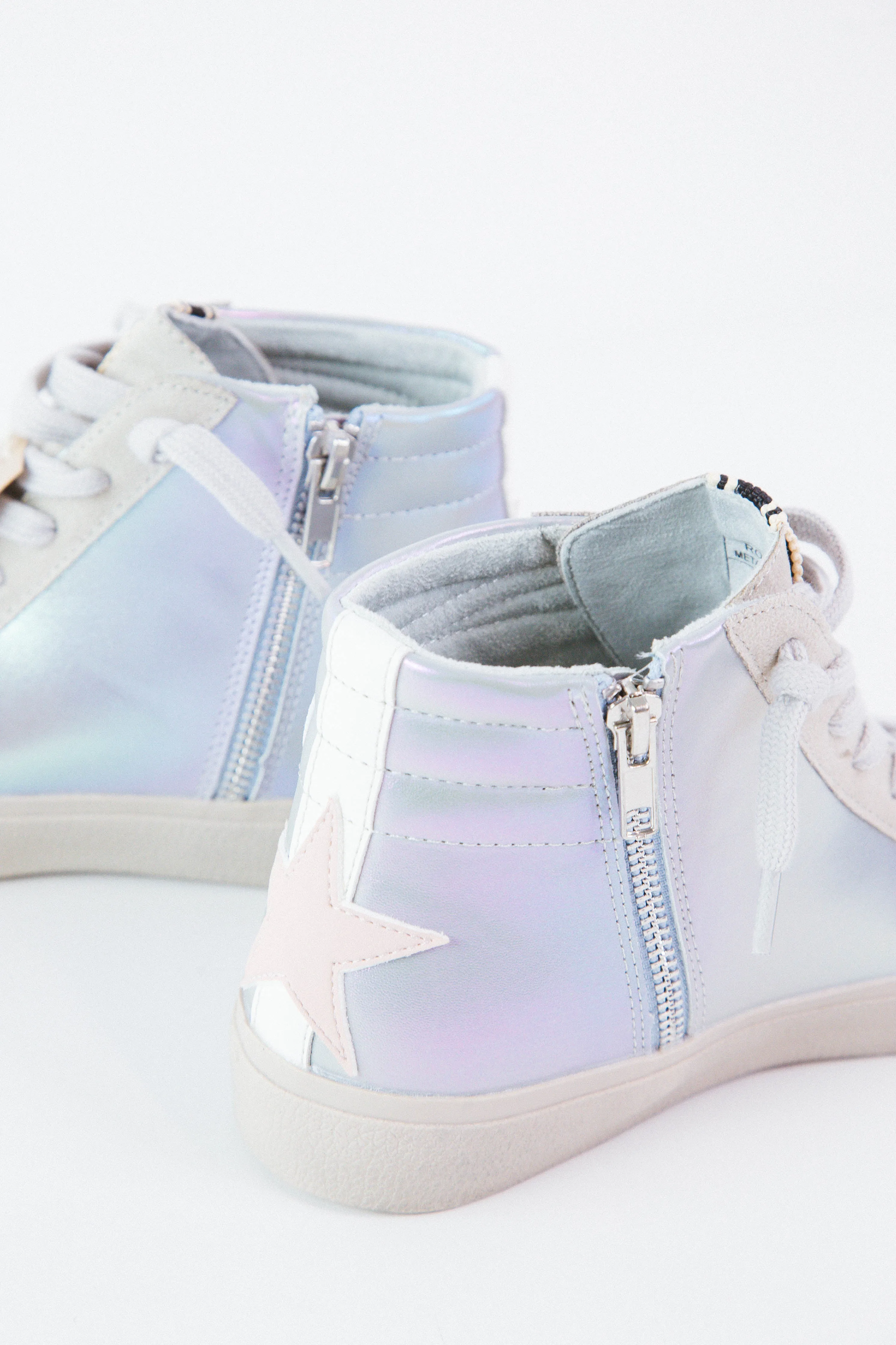 Rooney High Top Star Sneaker, Metallic Aqua | ShuShop