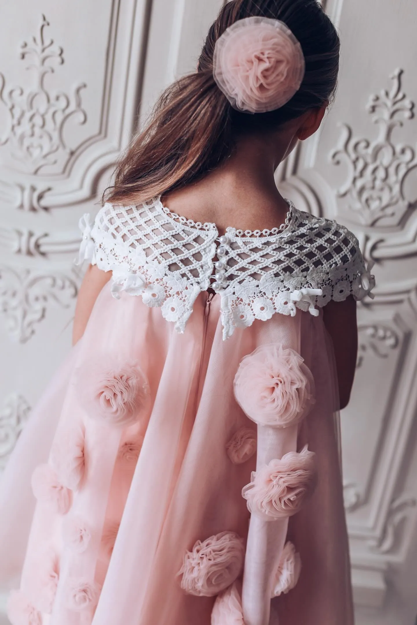 Rosa Pink Tulle Flower Dress