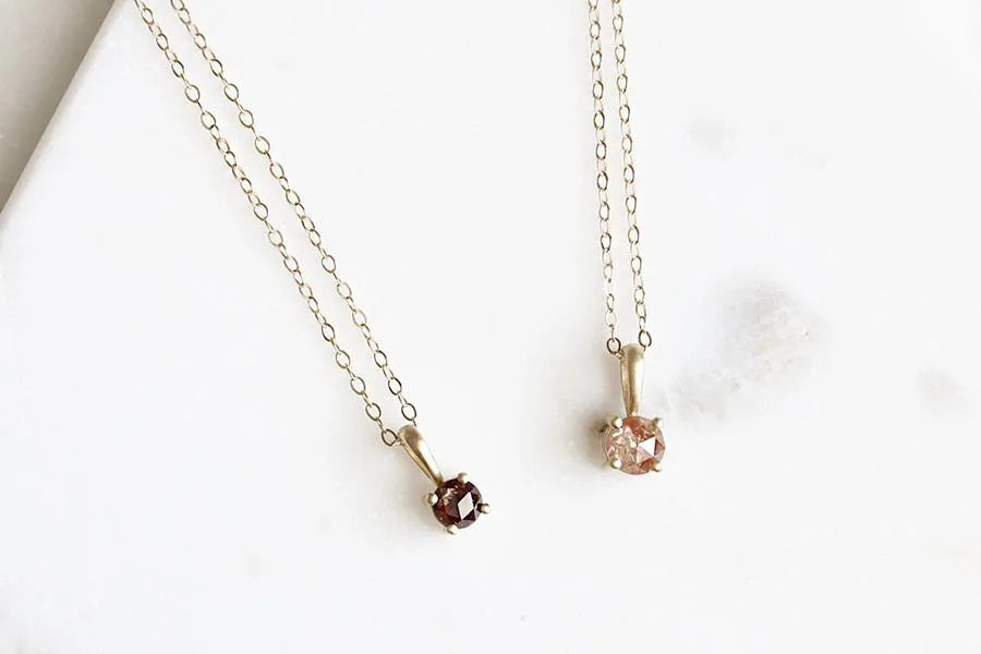 Rose Cut Diamond Necklace No 2