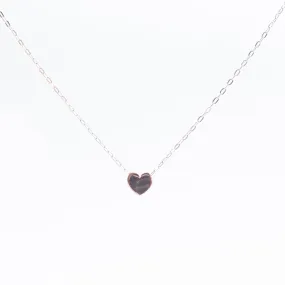 Rose Gold Vermeil Small Heart Puff Necklace