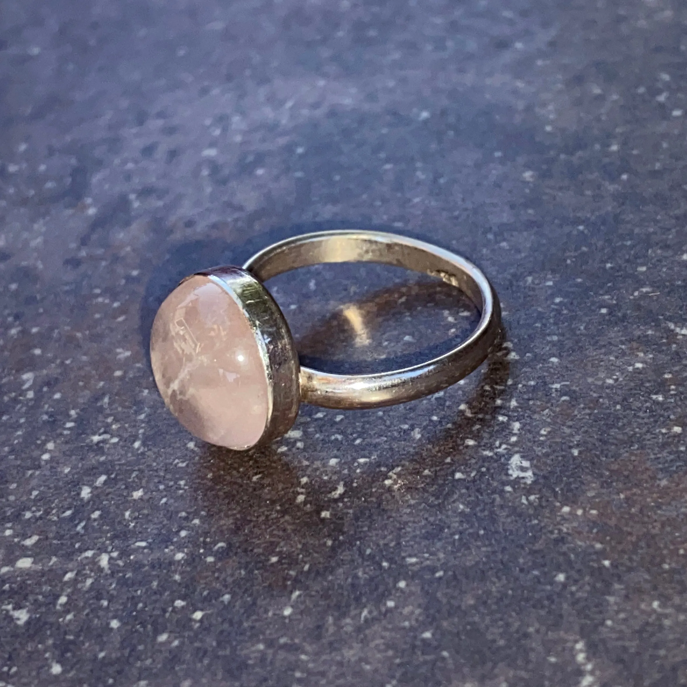 Rose Quartz Sterling Silver Ring